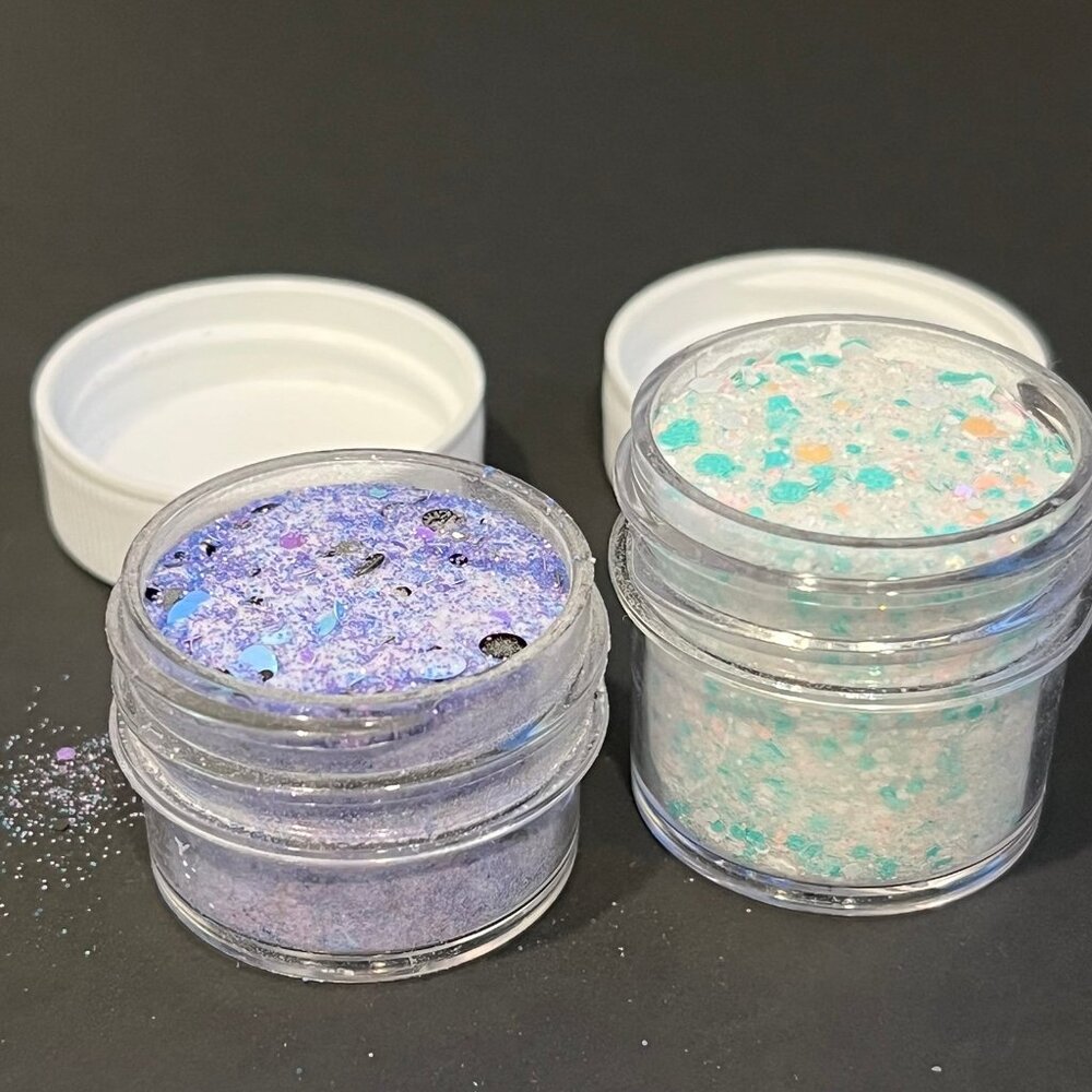 Set of 2 OG Dip Powder Fine and Chunky Glitter
